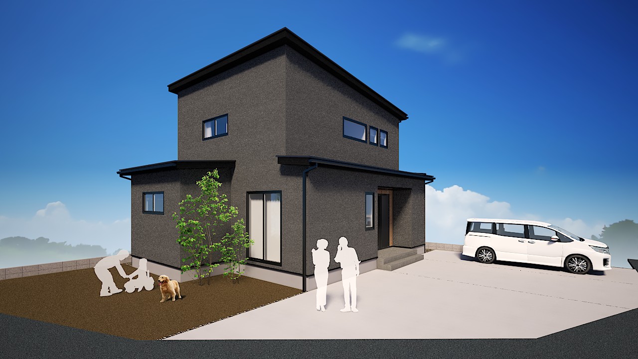 外観完成イメージ（南側より）