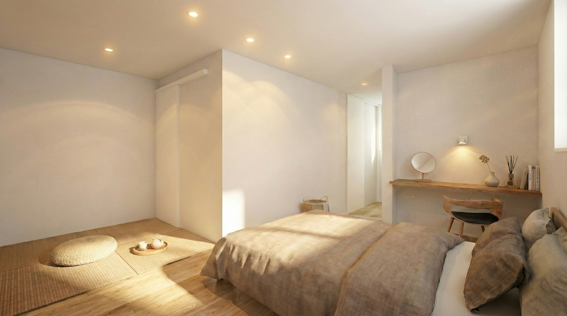 ■内観イメージ（小上がりタイプの主寝室とヌック）