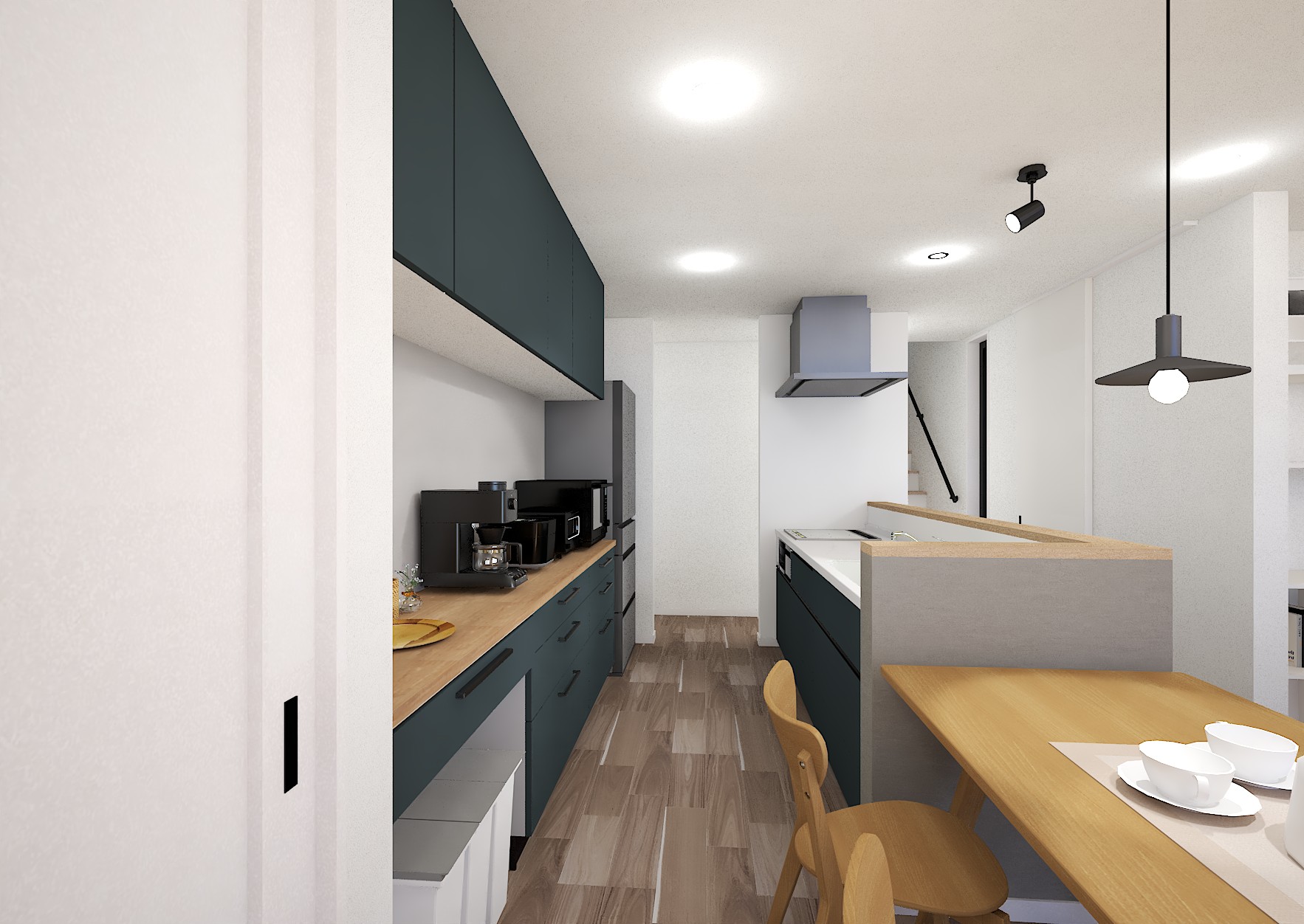 内観イメージ（キッチン・カップボード）