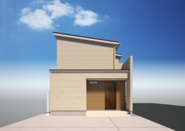 外観イメージ（正面／玄関側）　
※植栽はイメージです。