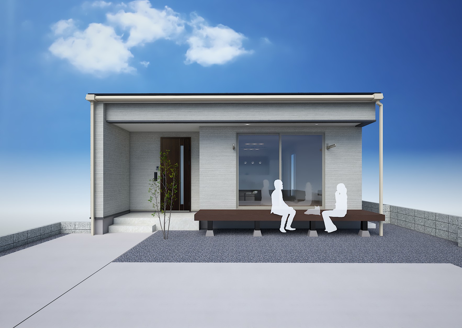 外観イメージ（正面）　
※植栽はイメージです。