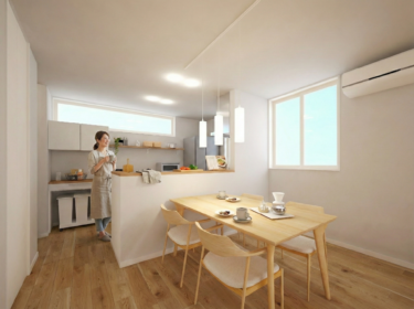 ■内観イメージ（ダイニング・キッチン）　
※人物はイメージです。