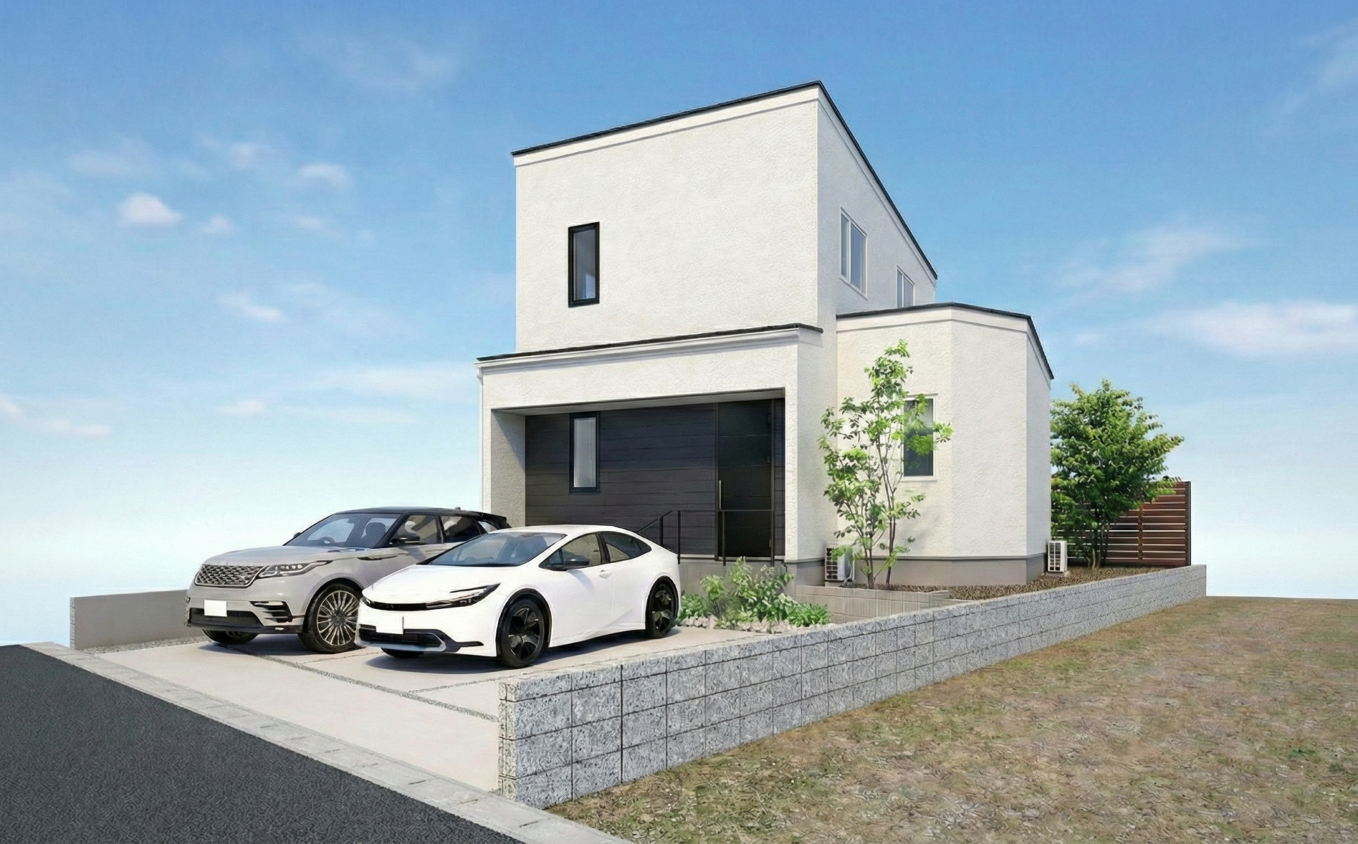 外観完成イメージ（西側）