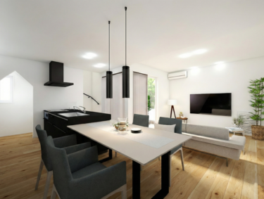 内観イメージ（ダイニング側から見たＬＤＫ）