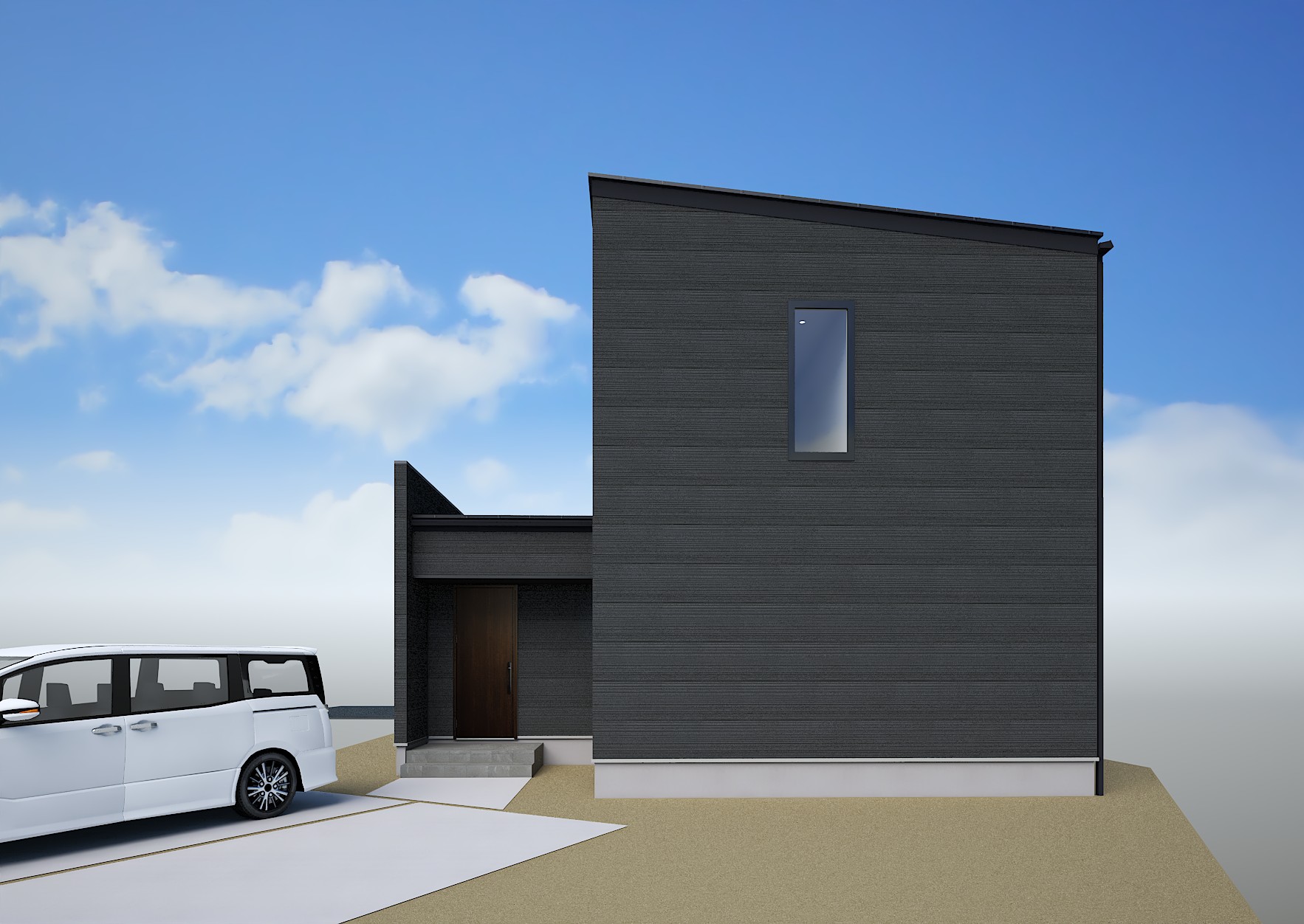 外観イメージ（正面）　
※植栽はイメージです。