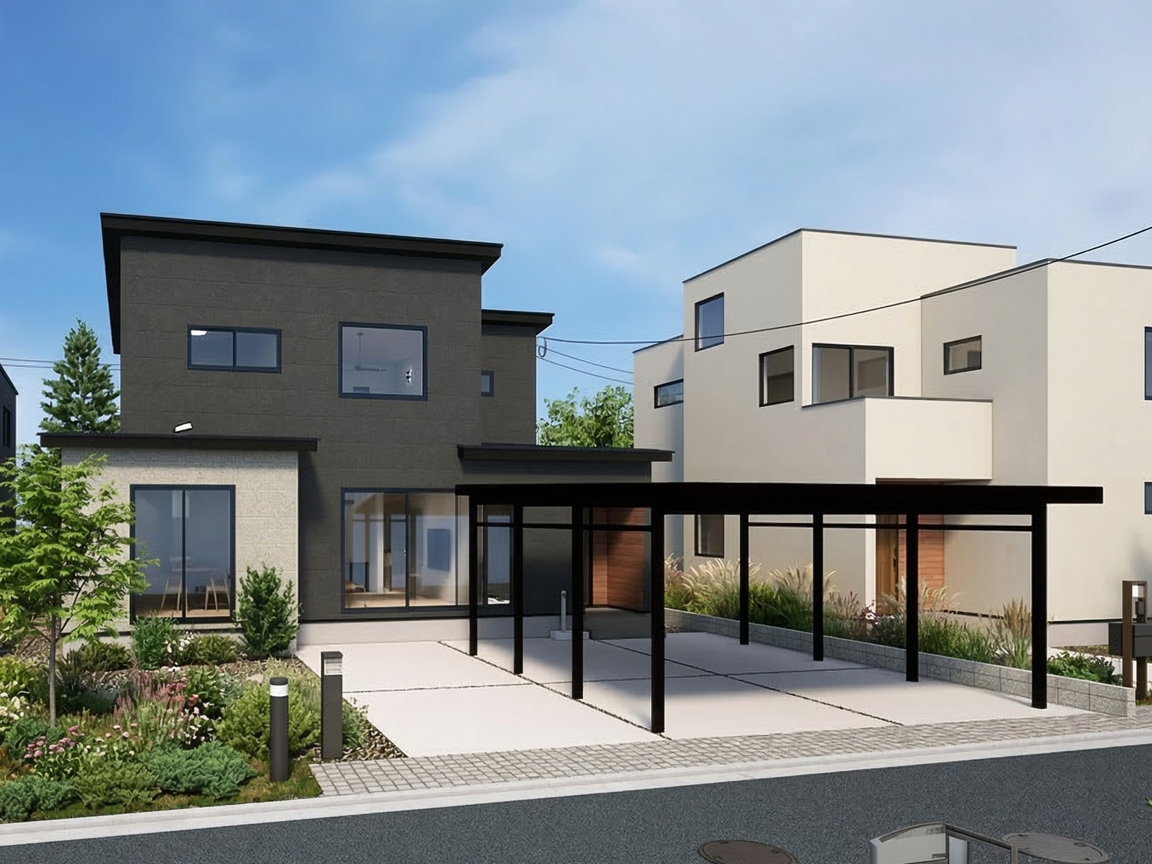 吹抜けリビングを中心に家族がつながる住まい（長岡市悠久町）