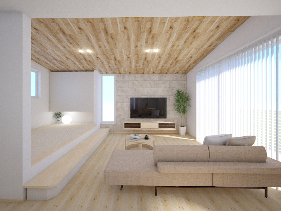 開放感と多機能な共有スペース