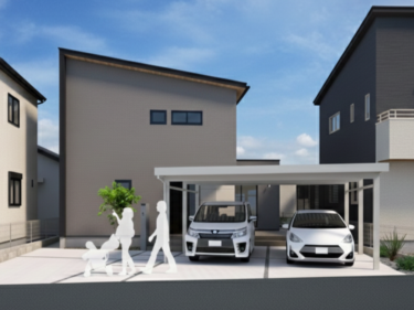 木目の勾配天井が織りなす、開放感あふれる住まい