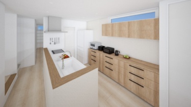 内観イメージ（キッチン・食器棚）