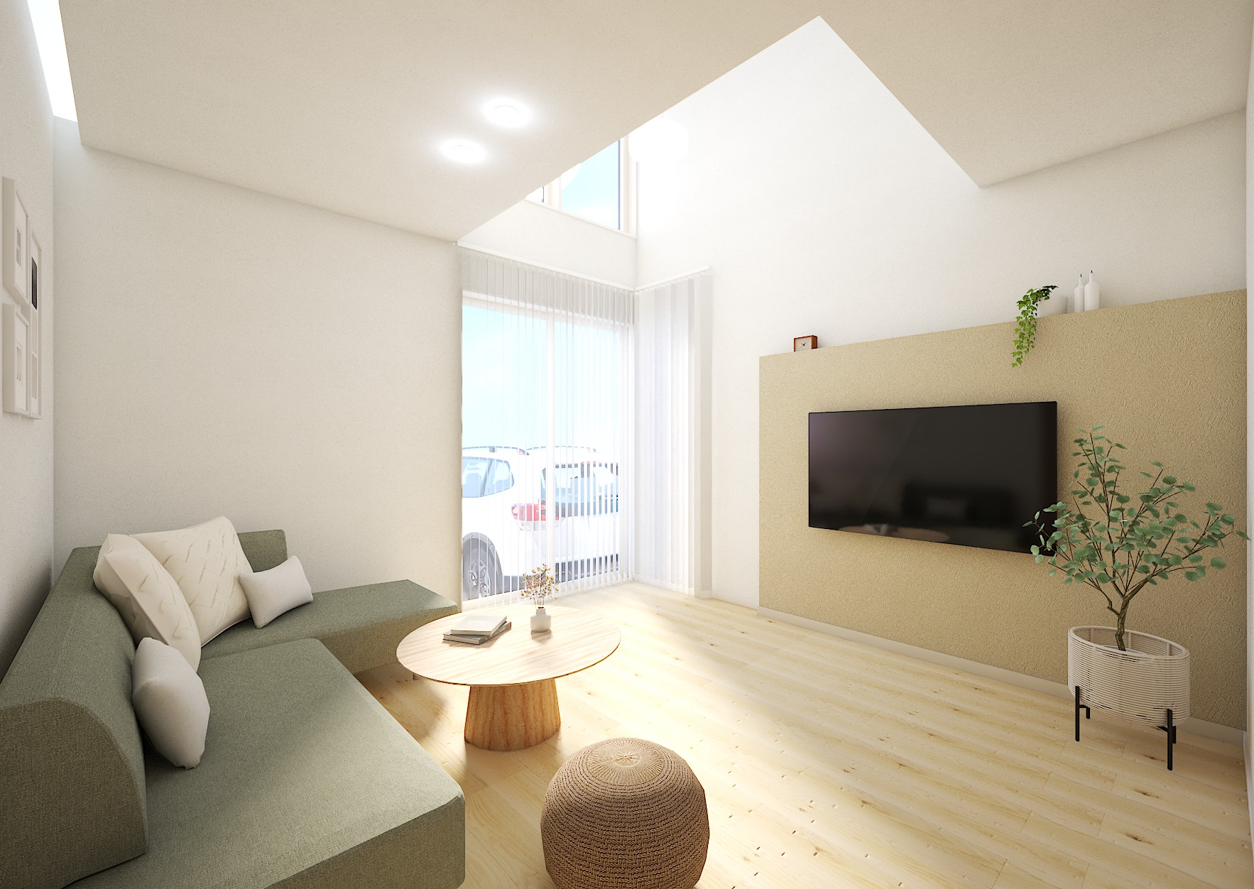 限られたスペースでも明るく大きく