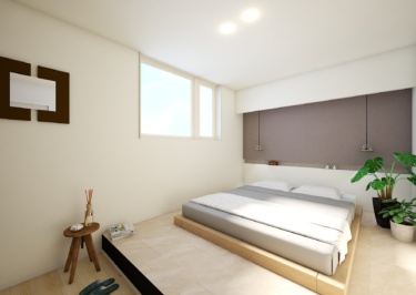 小上がりになっている主寝室