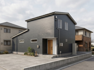 「魅せる階段」と「おこもりヌック」。タイルテラスが開放感を彩る、デザイン住宅（燕市新生町）