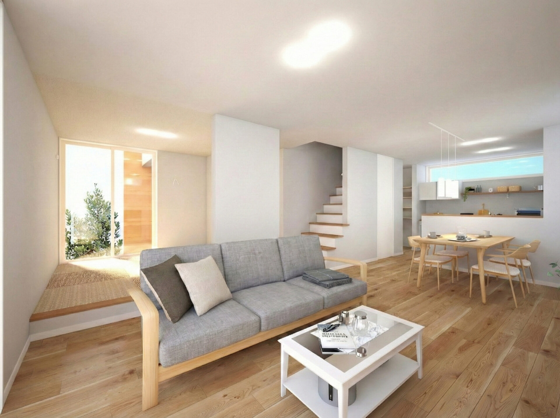 家族それぞれが心地よく過ごせる２１帖超えの広々「ＬＤＫ」