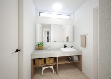 ホテルライクな造作洗面台