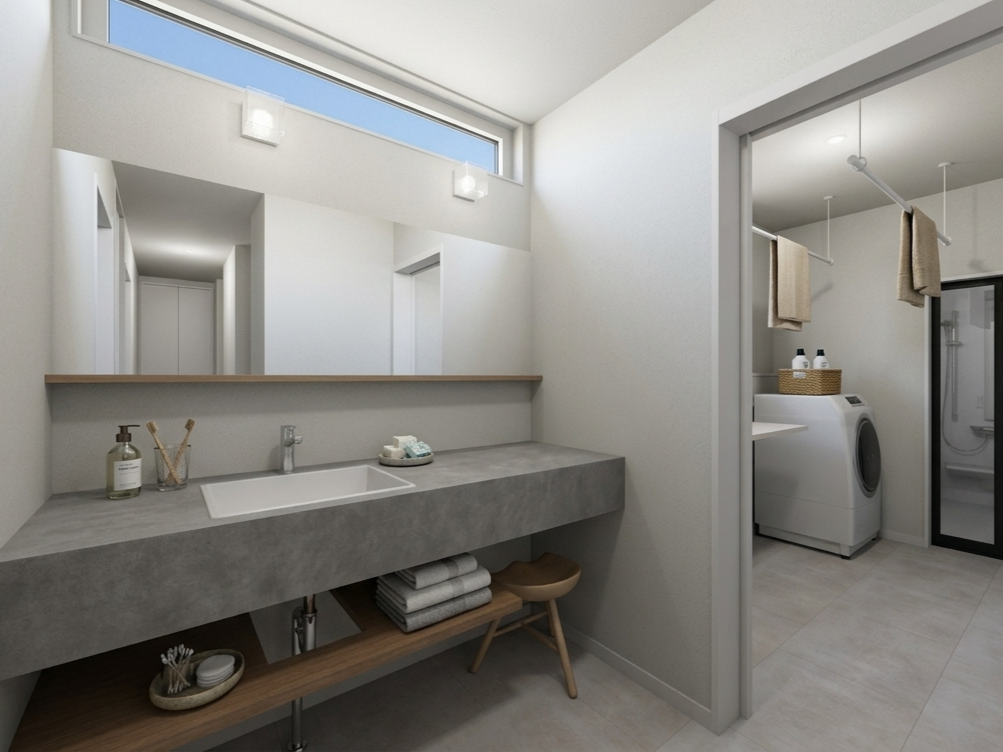 ■内観完成イメージ（洗面スペース）