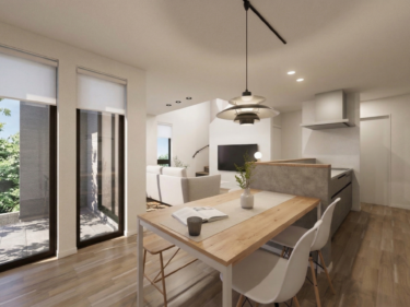 キッチンからリビングまで一直線に見渡せるため、家事をしながらでも家族との繋がりを感じられます。