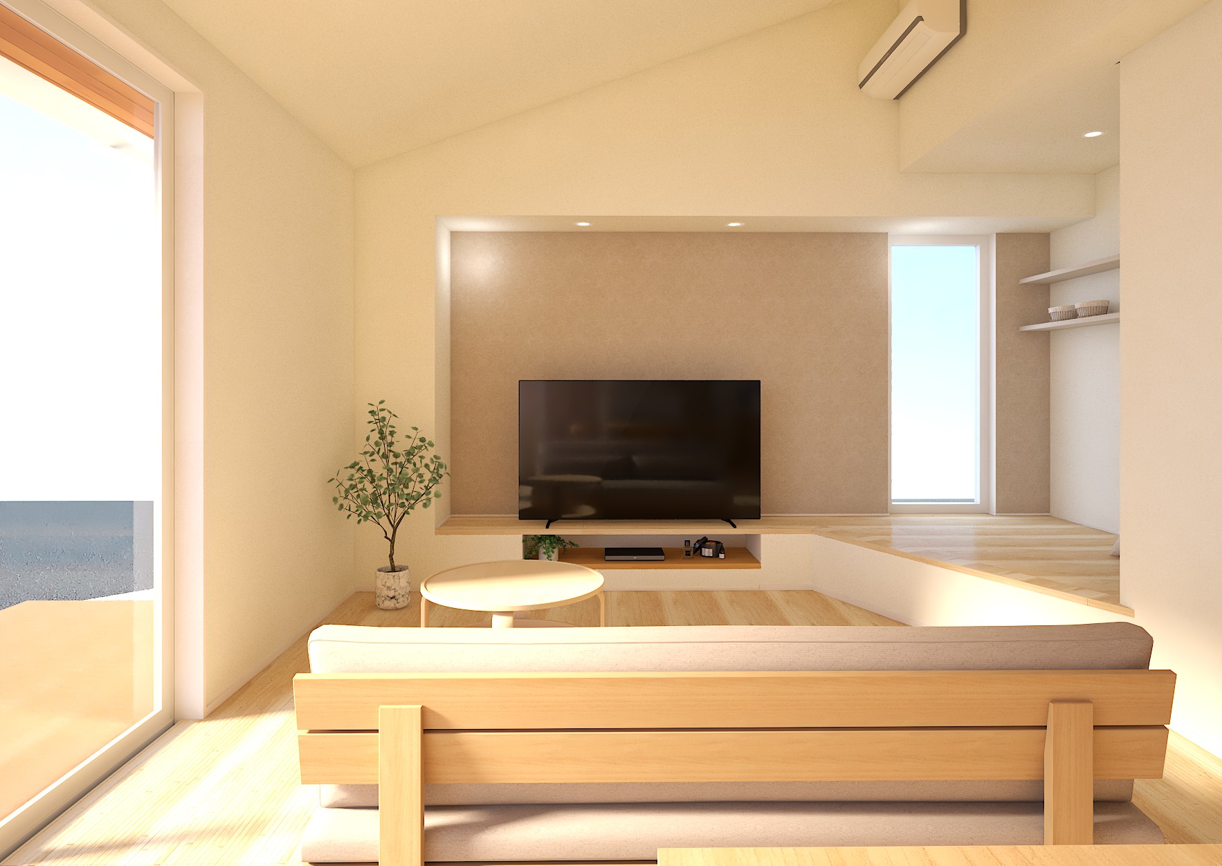 リビングと繋がる、癒しのヌックスペース