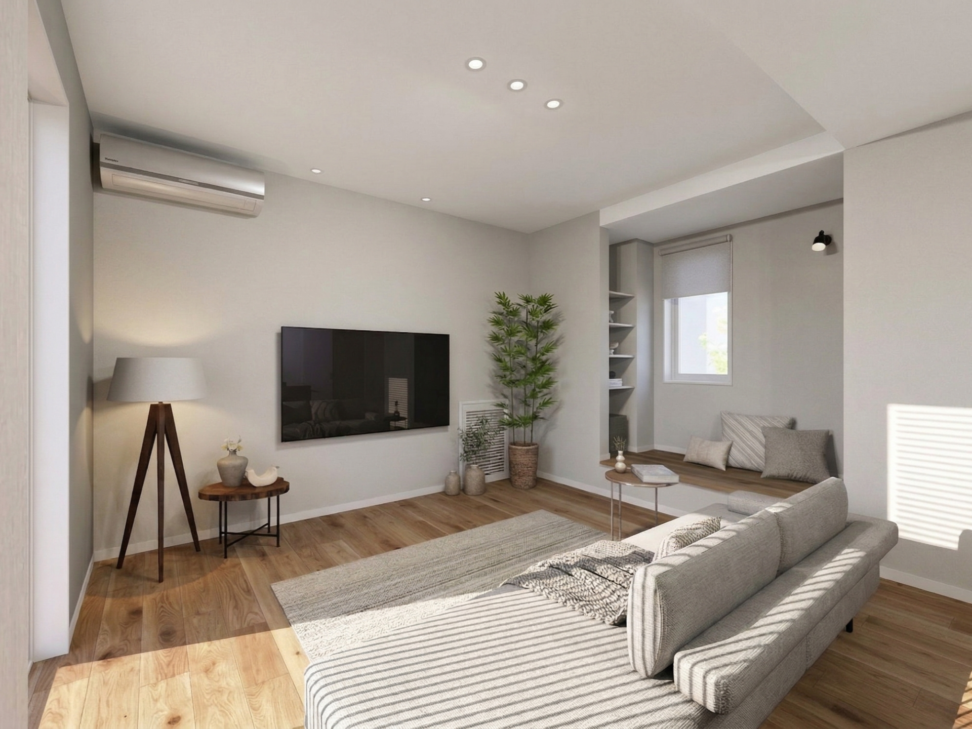 それぞれの心地よい距離感で過ごせるのびやかなリビング