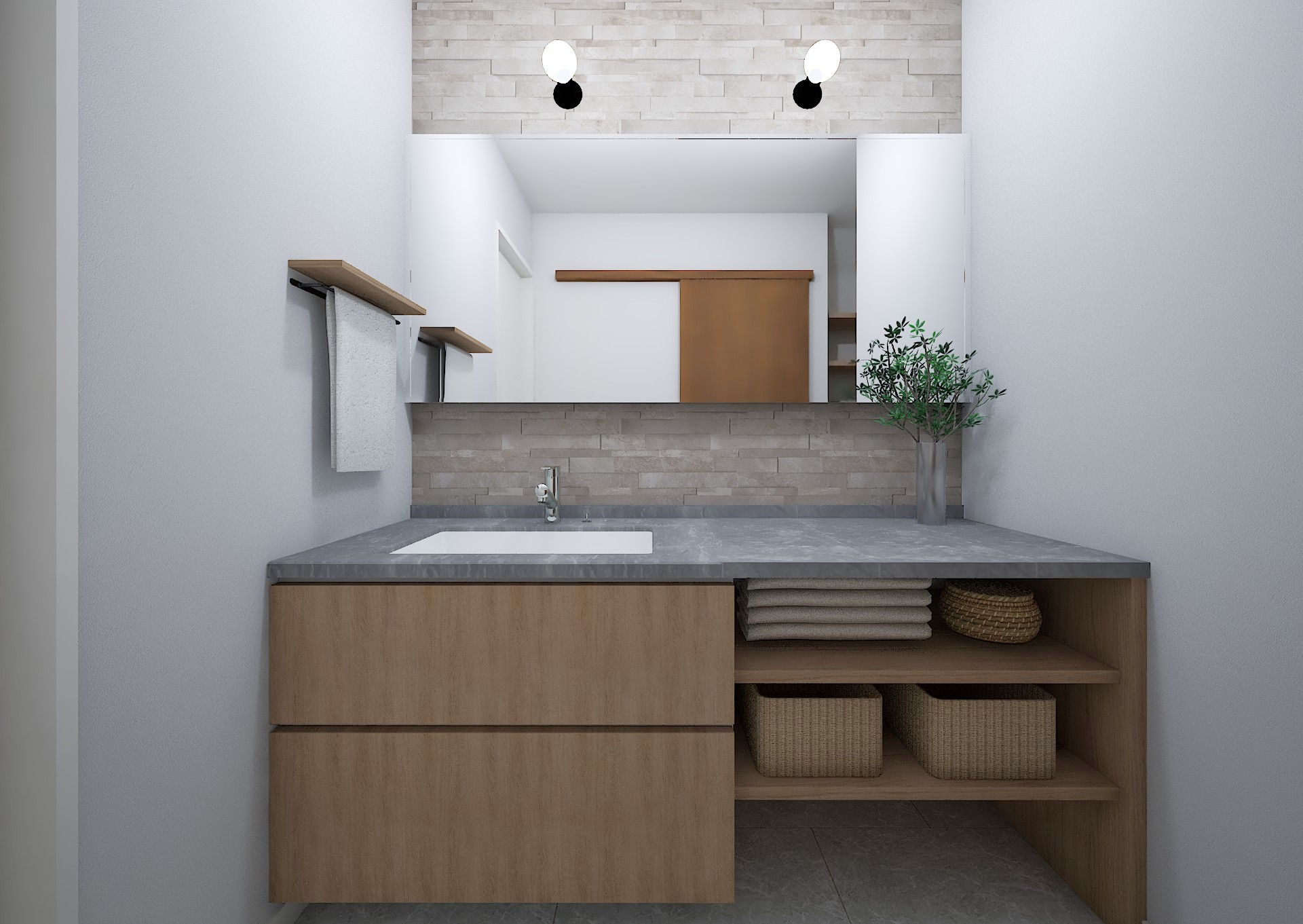 こだわりを詰め込んだ造作洗面化粧台