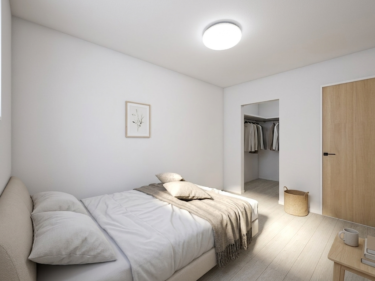 寝室には、衣類や季節物をたっぷり仕舞えるウォークインクローゼットを配置