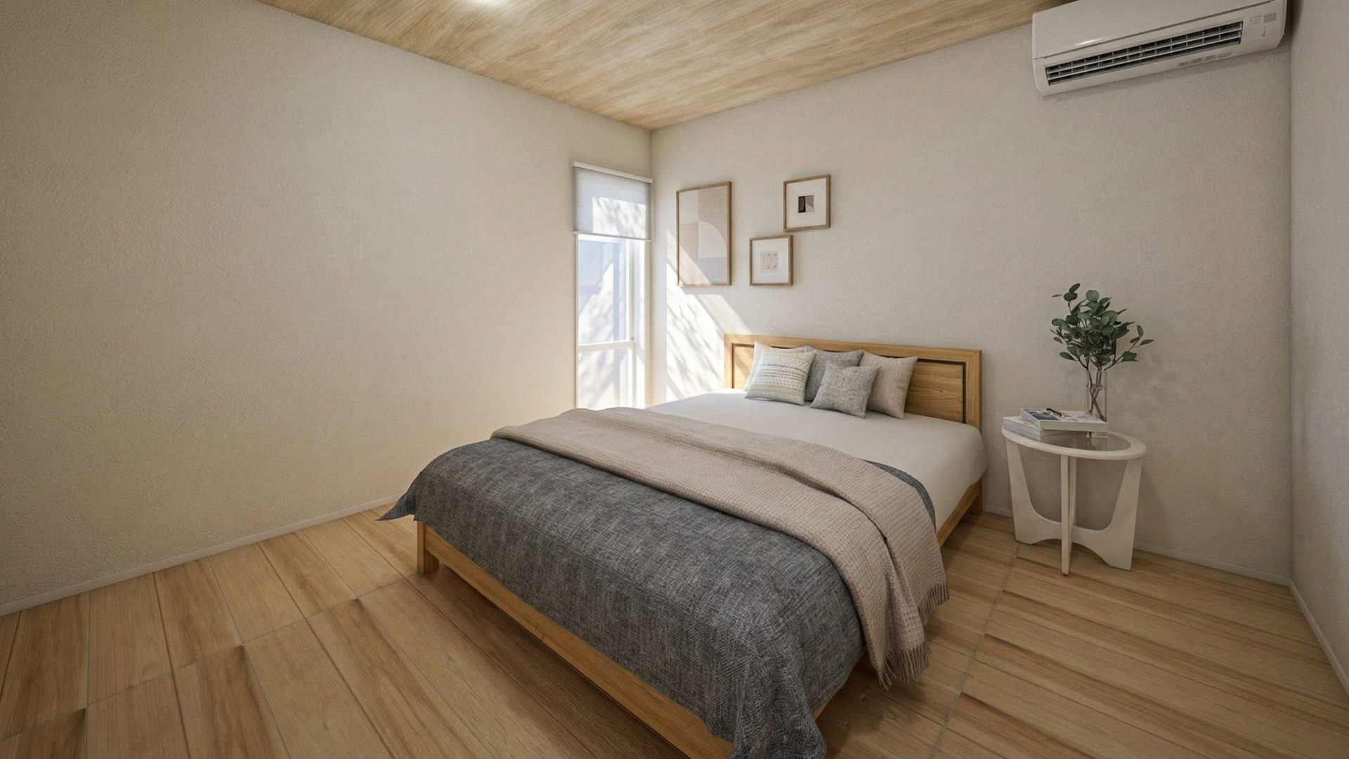 シンプルながら上質な寝室空間