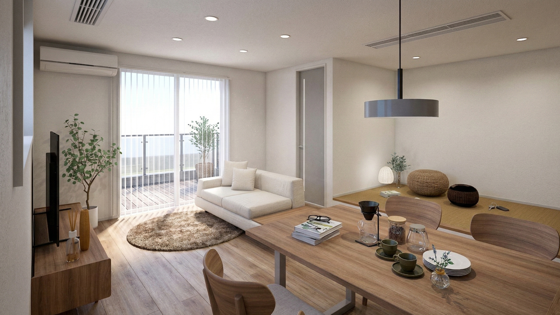 遮るもののない見通しの良さが、日々の暮らしに開放感と安心感をもたらします