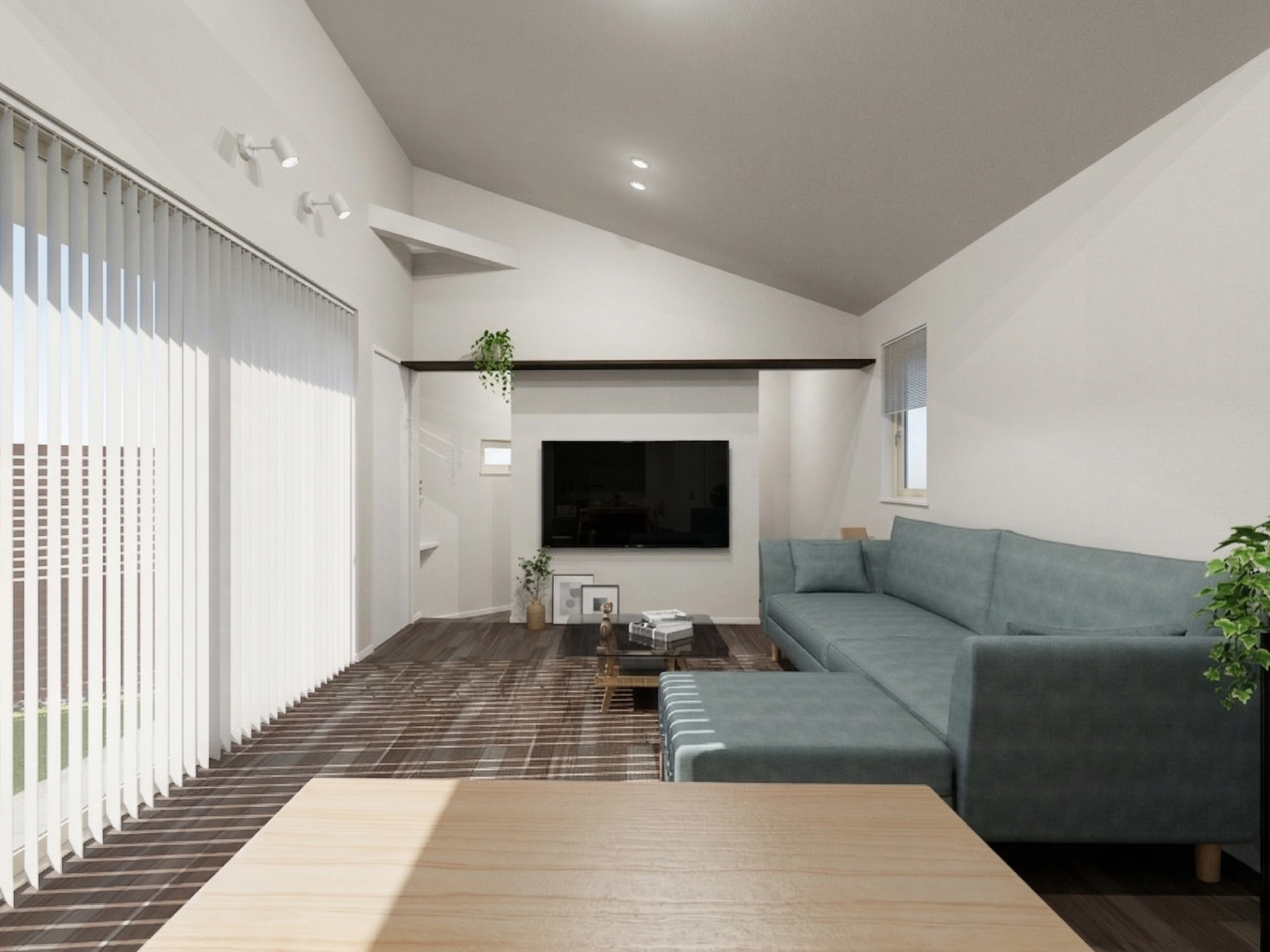 光と風が通り抜ける、心地よいリビング