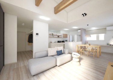 家族みんなのアイテムを1箇所にまとめてしまえる、便利なファミリークローゼット完備