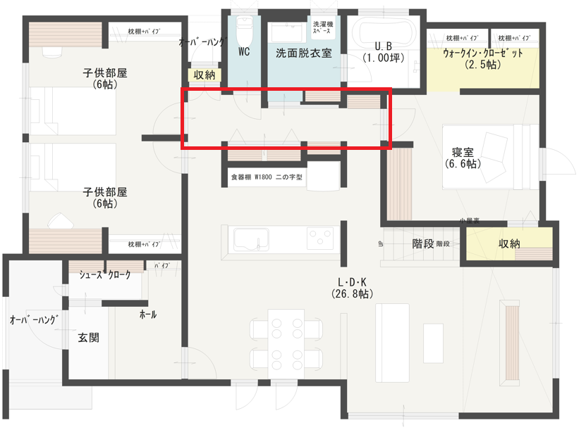 新潟県の施工事例の間取り図2