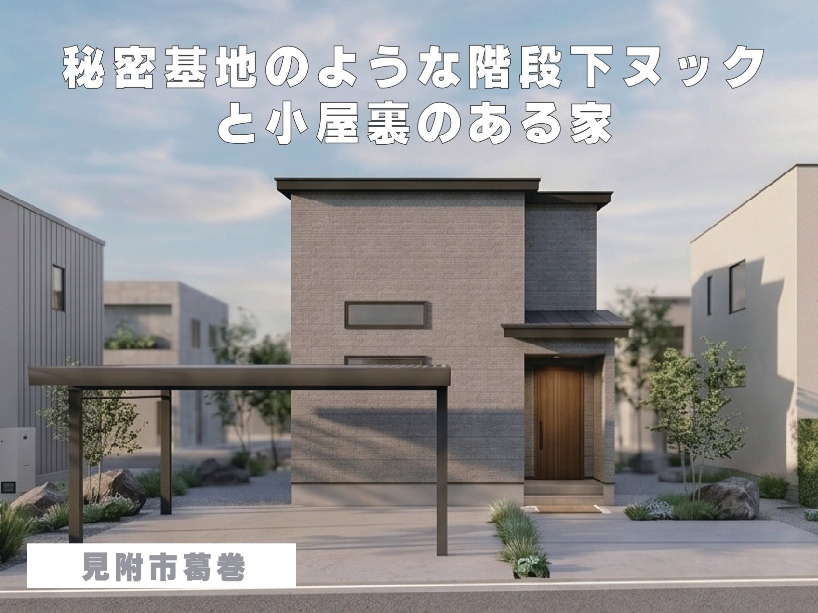 秘密基地のような階段下ヌックと小屋裏のある家（見附市葛巻）
