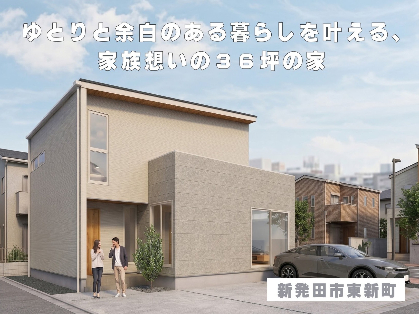 ゆとりと余白のある暮らしを叶える、家族想いの３６坪の家（新発田市東新町）