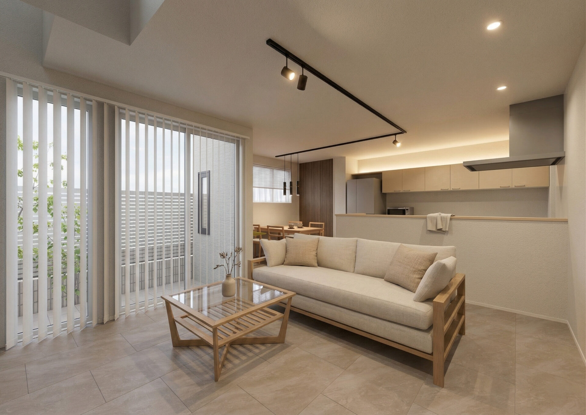 ■内観イメージ（ＬＤＫ）

※掲載のＣＧパースは完成イメージのため、実際の仕様・色味等とは異なる場合があります。