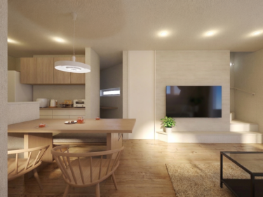 食事や団らんの場所と、集中できるワークスペースを緩やかに繋ぐことで、暮らしに奥行きをもたらします