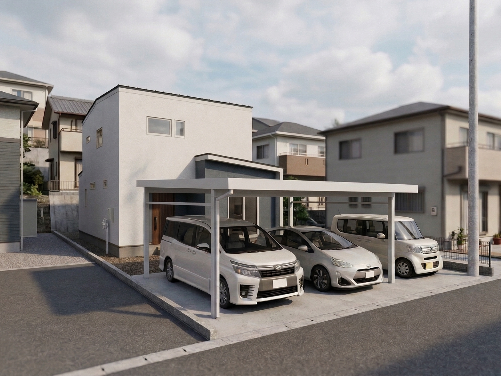 高天井が紡ぐ開放感。家事ラクと「こだわり趣味室」を両立した住まい（燕市水道町）