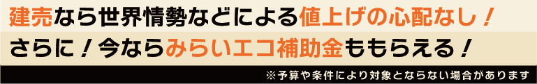 建売なら世界情勢などによる値上げの心配なし！